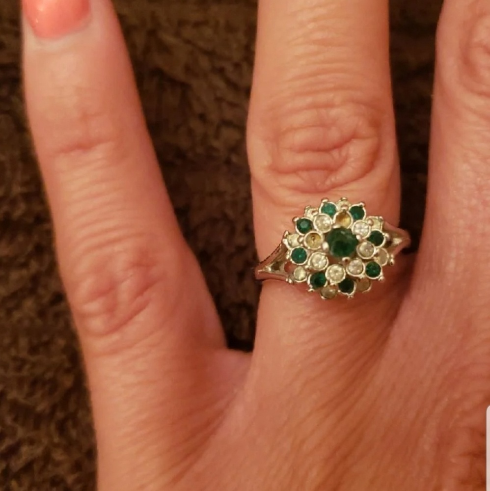 18KT Gold Plated Emerald Ring